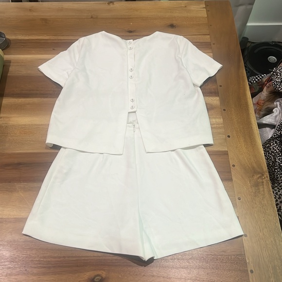Zara Trafaluc Collection white romper size medium - Picture 3 of 4